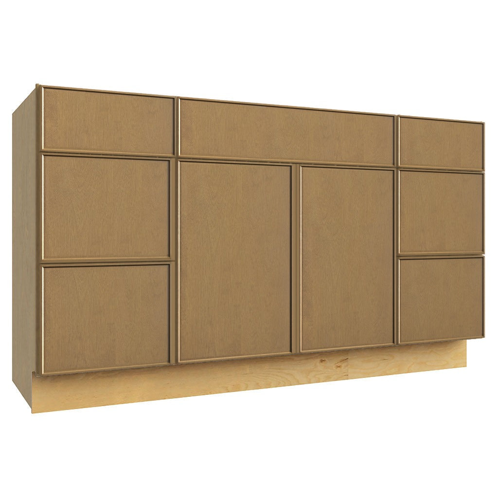 VSD60SINGLE ( VANITY SINGLE SINK & DRAWER COMBO - 60"W X 34-1/2"H X 21"D ) - Echo Timber