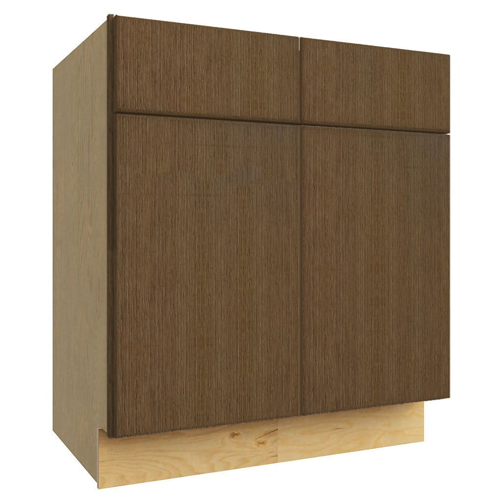 VSB30-34 ( VANITY SINK BASE - 30"W X 34-1/2"H X 21"D ) - Luxe Canyon Oak