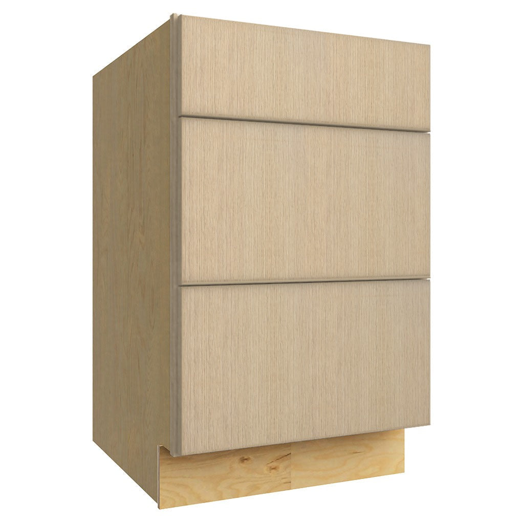 DB21 ( 3 DRAWER BASE - 21"W X 34-1/2"H X 24"D ) - Luxe Desert Oak