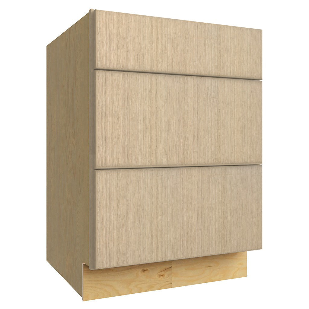 DB24 ( 3 DRAWER BASE - 24"W X 34-1/2"H X 24"D ) - Luxe Desert Oak