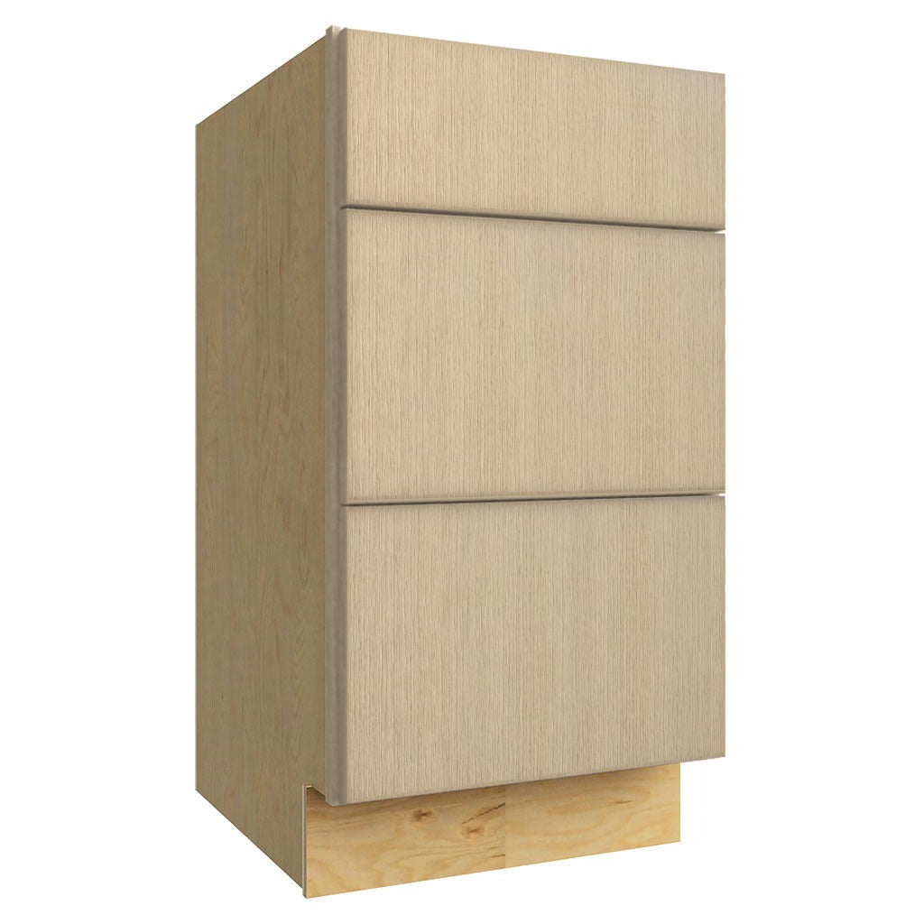 VDB18-34 ( VANITY DRAWER BASE - 18"W X 34-1/2"H X 21"D ) - Luxe Desert Oak