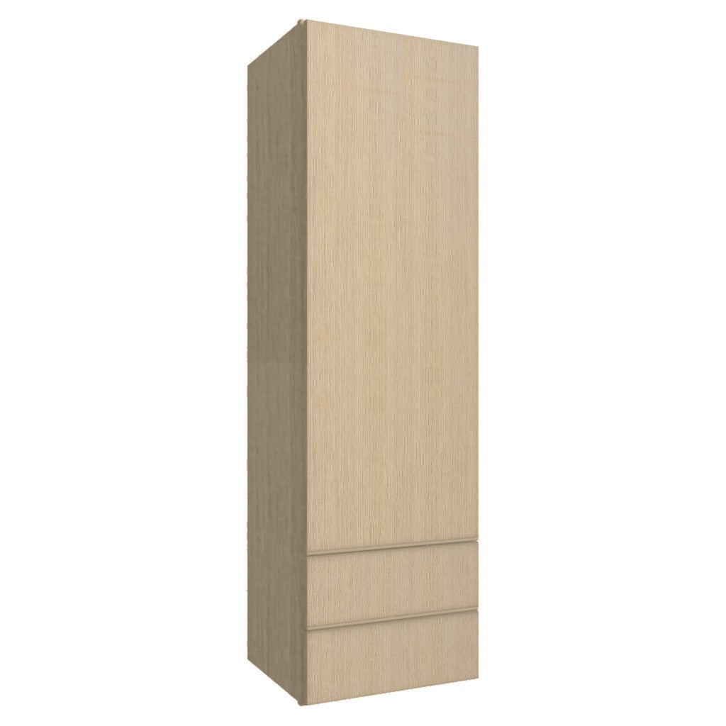WD1860 ( WALL WITH DRAWERS - 18"W X 60"H X 15"D ) - Luxe Desert Oak