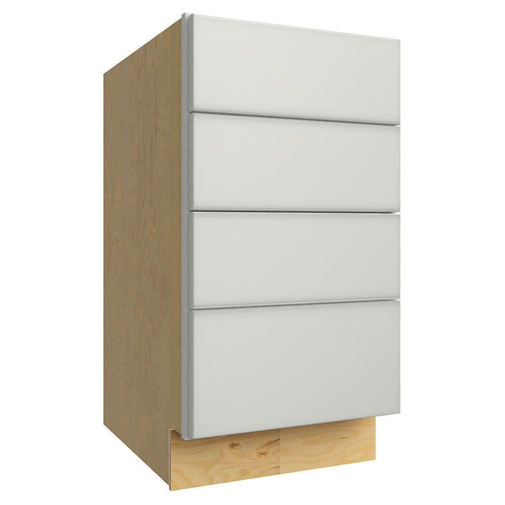 DB18-4 ( 4 DRAWER BASE - 18"W X 34-1/2"H X 24"D ) - Luxe Frost