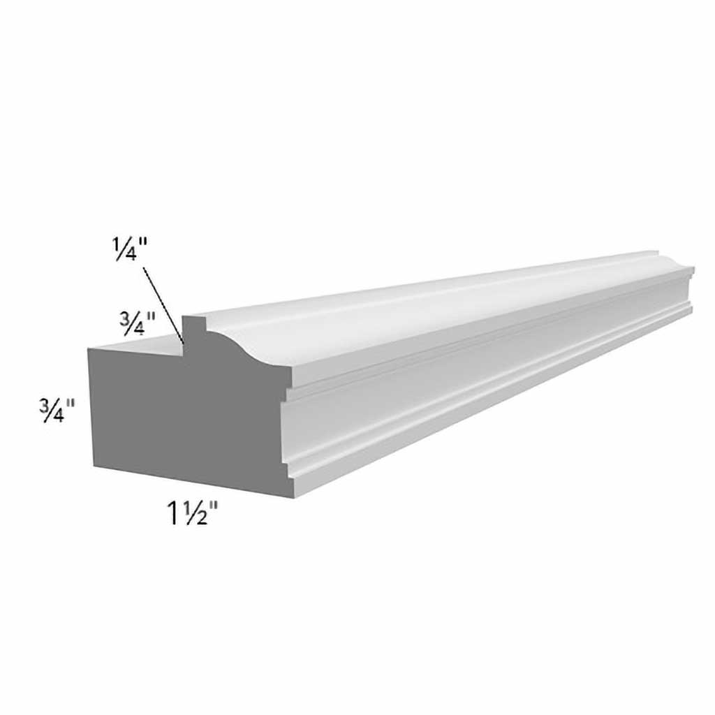 LRM ( LIGHT RAIL MOLDING - 96"W X 0-3/4"H X 1-1/2"D ) - Nexus Frost