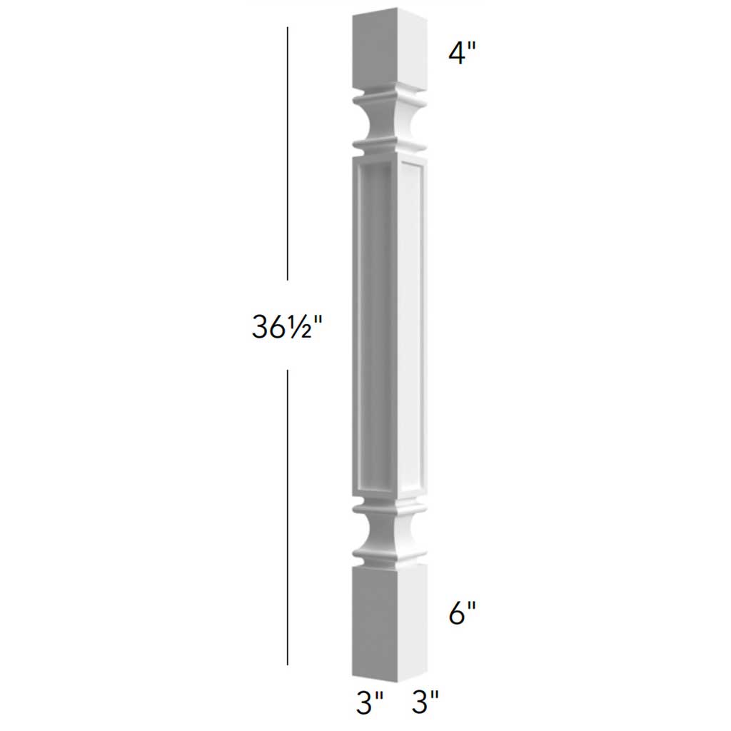 SP3X3 ( STANDARD POST - 3"W X 36-1/2"H X 3"D )