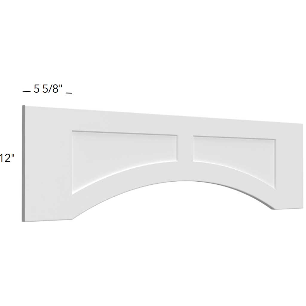 VARP42 ( ARCHED-RECESSED PANEL VALANCE - 42"W X 12"H X 0-3/4"D )