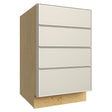 DB21-4 ( 4 DRAWER BASE - 21"W X 34-1/2"H X 24"D ) - Echo Dove