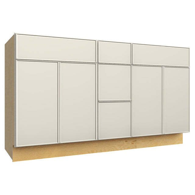 VSD60DOUBLE ( VANITY DOUBLE SINK & DRAWER COMBO - 60"W X 34-1/2"H X 21"D ) - Echo Dove