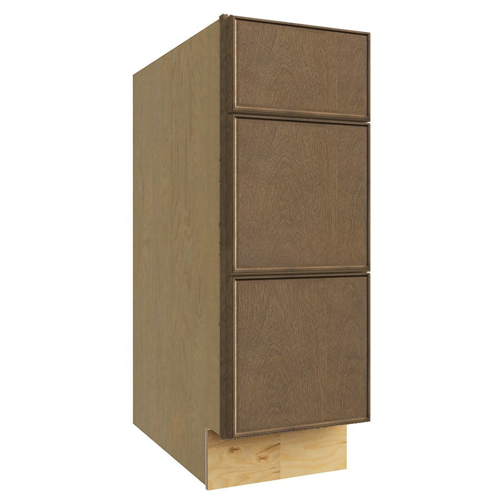 DB12 ( 3 DRAWER BASE - 12"W X 34-1/2"H X 24"D ) - Echo Mocha