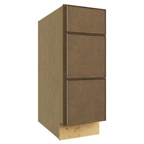 DB12 ( 3 DRAWER BASE - 12"W X 34-1/2"H X 24"D ) - Echo Mocha