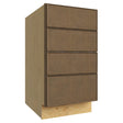 DB18-4 ( 4 DRAWER BASE - 18"W X 34-1/2"H X 24"D ) - Echo Mocha