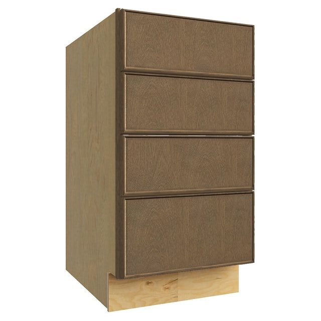 DB18-4 ( 4 DRAWER BASE - 18"W X 34-1/2"H X 24"D ) - Echo Mocha