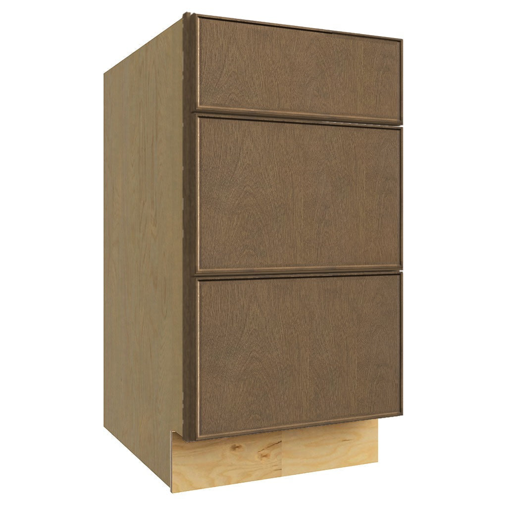 DB18 ( 3 DRAWER BASE - 18"W X 34-1/2"H X 24"D ) - Echo Mocha