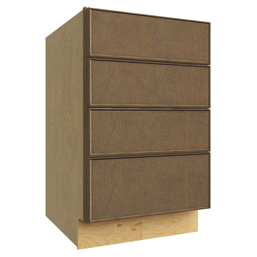 DB21-4 ( 4 DRAWER BASE - 21"W X 34-1/2"H X 24"D ) - Echo Mocha