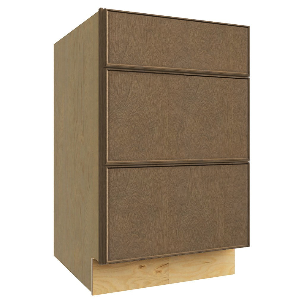 DB21 ( 3 DRAWER BASE - 21"W X 34-1/2"H X 24"D ) - Echo Mocha