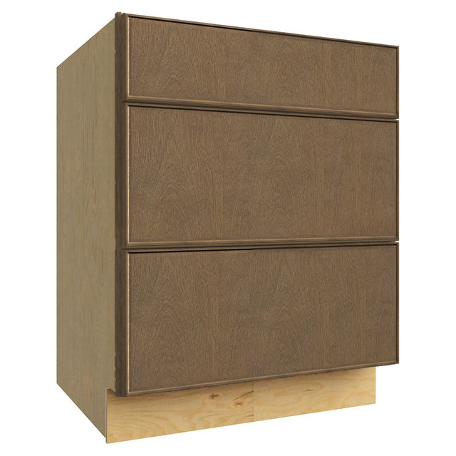 DB27 ( 3 DRAWER BASE - 27"W X 34-1/2"H X 24"D ) - Echo Mocha