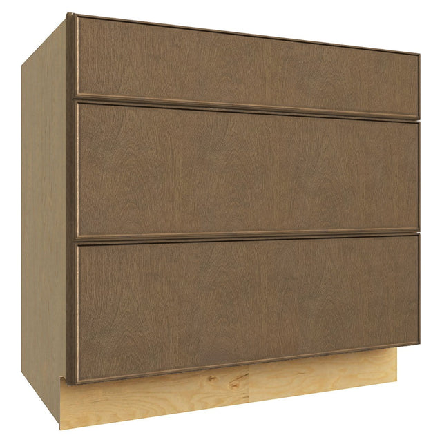 DB36 ( 3 DRAWER BASE - 36"W X 34-1/2"H X 24"D ) - Echo Mocha