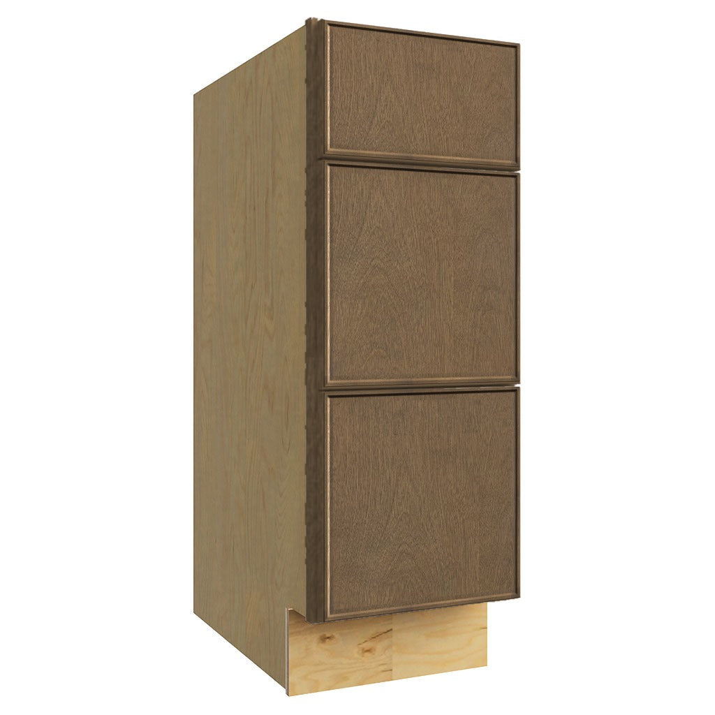 VDB12-34 ( VANITY DRAWER BASE - 12"W X 34-1/2"H X 21"D ) - Echo Mocha