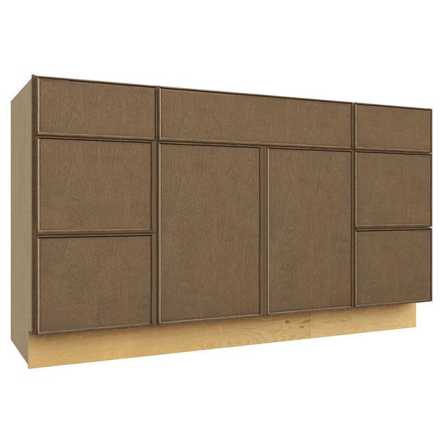VSD60SINGLE ( VANITY SINGLE SINK & DRAWER COMBO - 60"W X 34-1/2"H X 21"D ) - Echo Mocha