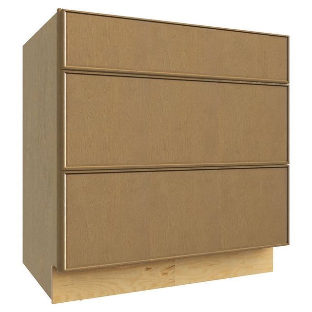 DB33 ( 3 DRAWER BASE - 33"W X 34-1/2"H X 24"D ) - Echo Timber