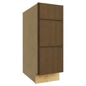DB12 ( 3 DRAWER BASE - 12"W X 34-1/2"H X 24"D ) - Luxe Canyon Oak