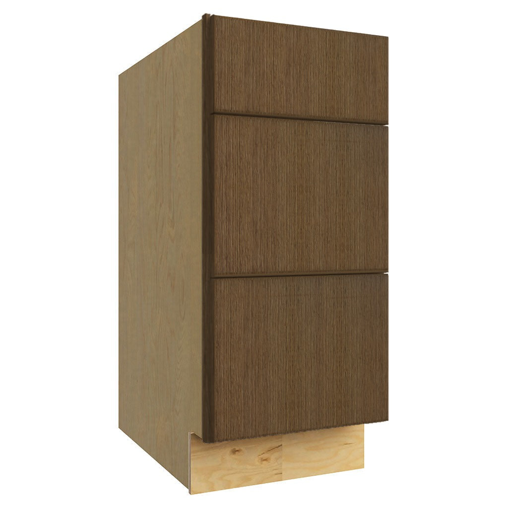 DB15 ( 3 DRAWER BASE - 15"W X 34-1/2"H X 24"D ) - Luxe Canyon Oak