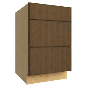 DB21 ( 3 DRAWER BASE - 21"W X 34-1/2"H X 24"D ) - Luxe Canyon Oak