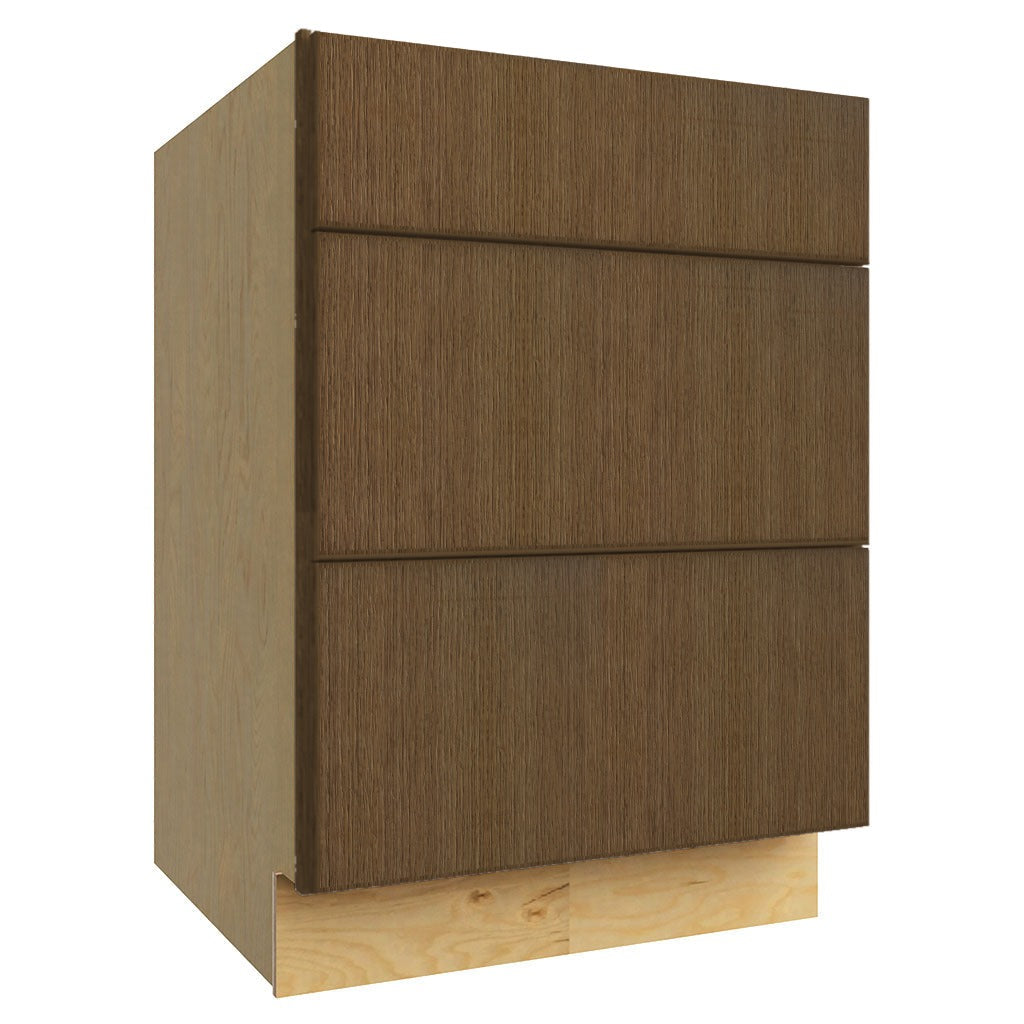 DB24 ( 3 DRAWER BASE - 24"W X 34-1/2"H X 24"D ) - Luxe Canyon Oak