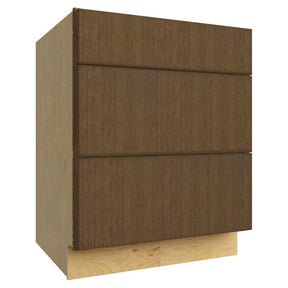 DB27 ( 3 DRAWER BASE - 27"W X 34-1/2"H X 24"D ) - Luxe Canyon Oak
