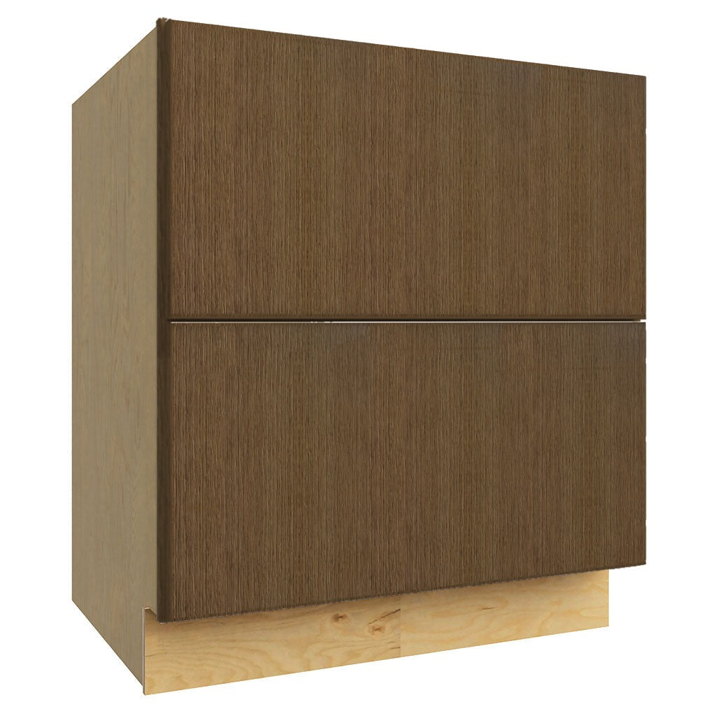 DB30-2 ( 2 DRAWER BASE - 30"W X 34-1/2"H X 24"D ) - Luxe Canyon Oak