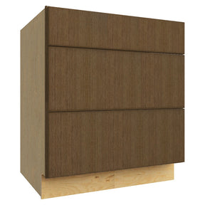 DB30 ( 3 DRAWER BASE - 30"W X 34-1/2"H X 24"D ) - Luxe Canyon Oak