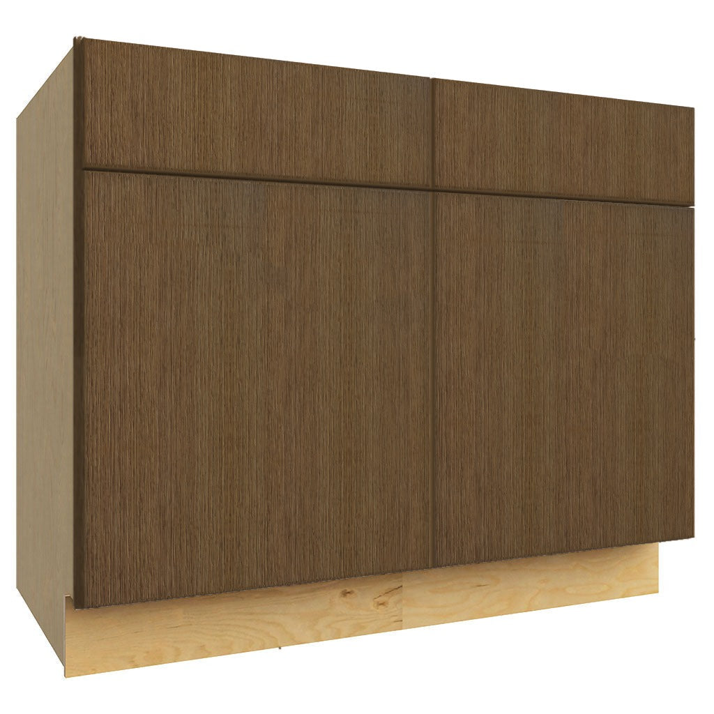 SB42 ( SINK BASE - 42"W X 34-1/2"H X 24"D ) - Luxe Canyon Oak