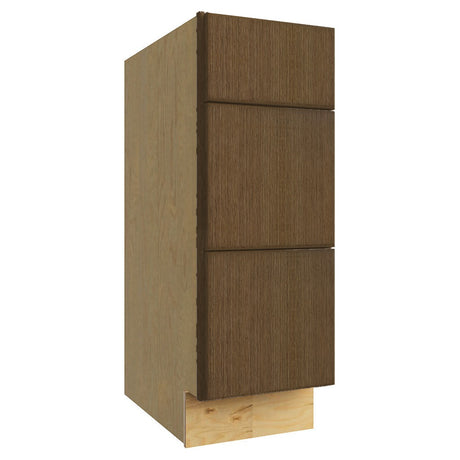 VDB12-34 ( VANITY DRAWER BASE - 12"W X 34-1/2"H X 21"D ) - Luxe Canyon Oak