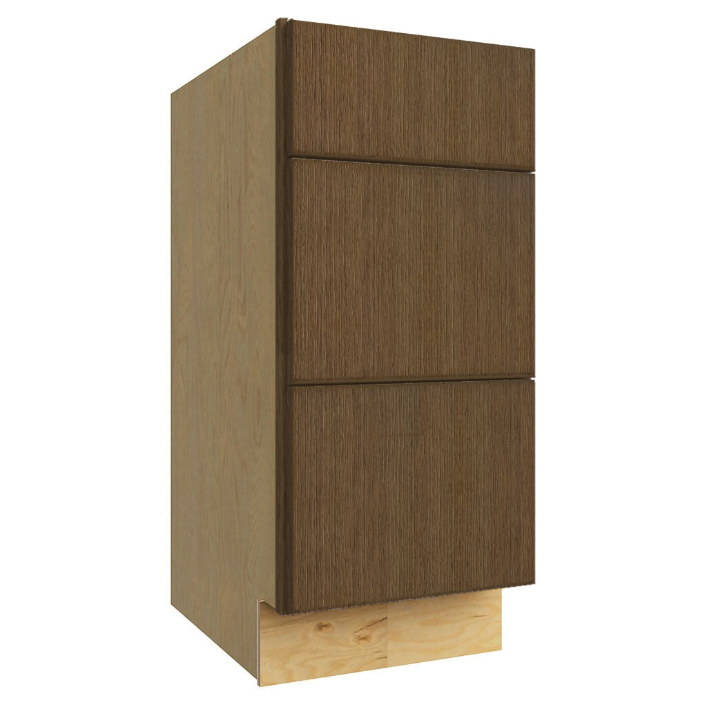 VDB15-34 ( VANITY DRAWER BASE - 15"W X 34-1/2"H X 21"D ) - Luxe Canyon Oak