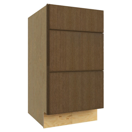 VDB18-34 ( VANITY DRAWER BASE - 18"W X 34-1/2"H X 21"D ) - Luxe Canyon Oak