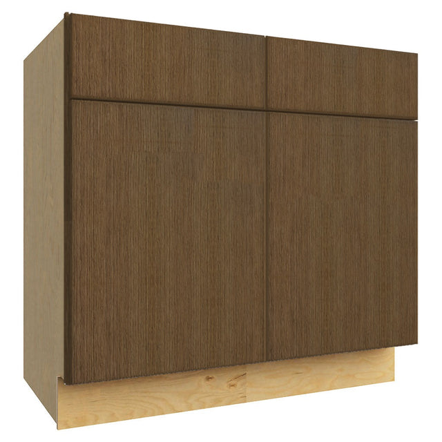 VSB36-34 ( VANITY SINK BASE - 36"W X 34-1/2"H X 21"D ) - Luxe Canyon Oak