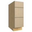 DB12 ( 3 DRAWER BASE - 12"W X 34-1/2"H X 24"D ) - Luxe Desert Oak