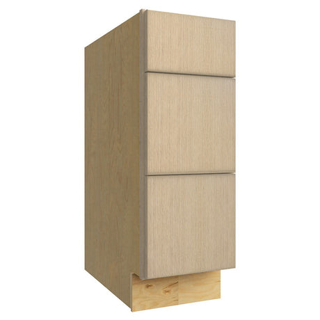 DB12 ( 3 DRAWER BASE - 12"W X 34-1/2"H X 24"D ) - Luxe Desert Oak