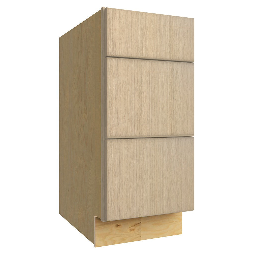 DB15 ( 3 DRAWER BASE - 15"W X 34-1/2"H X 24"D ) - Luxe Desert Oak