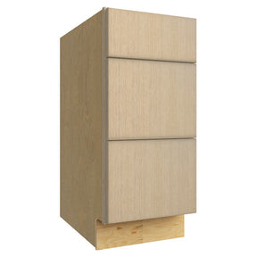 DB15 ( 3 DRAWER BASE - 15"W X 34-1/2"H X 24"D ) - Luxe Desert Oak