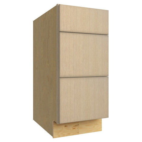 DB15 ( 3 DRAWER BASE - 15"W X 34-1/2"H X 24"D ) - Luxe Desert Oak