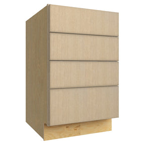 DB21-4 ( 4 DRAWER BASE - 21"W X 34-1/2"H X 24"D ) - Luxe Desert Oak