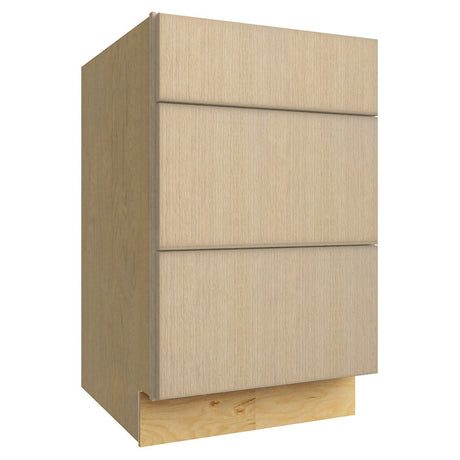 DB21 ( 3 DRAWER BASE - 21"W X 34-1/2"H X 24"D ) - Luxe Desert Oak
