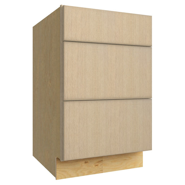 DB21 ( 3 DRAWER BASE - 21"W X 34-1/2"H X 24"D ) - Luxe Desert Oak