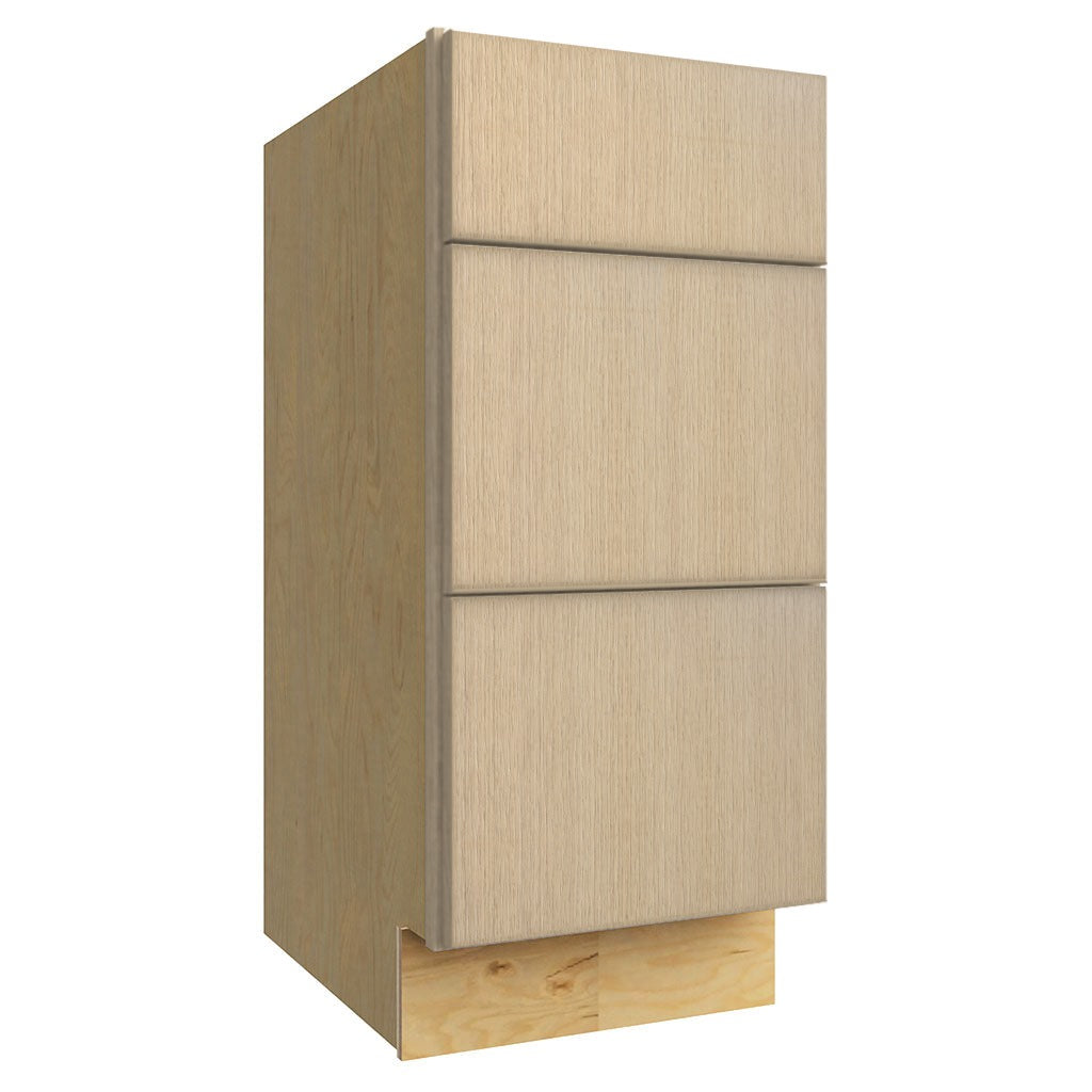 VDB15-34 ( VANITY DRAWER BASE - 15"W X 34-1/2"H X 21"D ) - Luxe Desert Oak