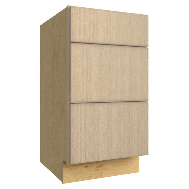 VDB18-34 ( VANITY DRAWER BASE - 18"W X 34-1/2"H X 21"D ) - Luxe Desert Oak