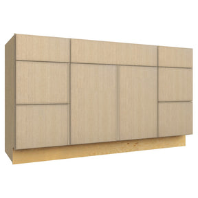 VSD60SINGLE ( VANITY SINGLE SINK & DRAWER COMBO - 60"W X 34-1/2"H X 21"D ) - Luxe Desert Oak