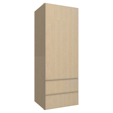WD1848 ( WALL WITH DRAWERS - 18"W X 48"H X 15"D ) - Luxe Desert Oak