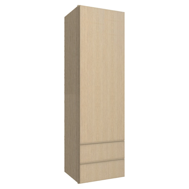 WD1860 ( WALL WITH DRAWERS - 18"W X 60"H X 15"D ) - Luxe Desert Oak