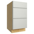 DB18 ( 3 DRAWER BASE - 18"W X 34-1/2"H X 24"D ) - Luxe Frost